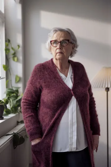 Vanhempi nainen seisomassa